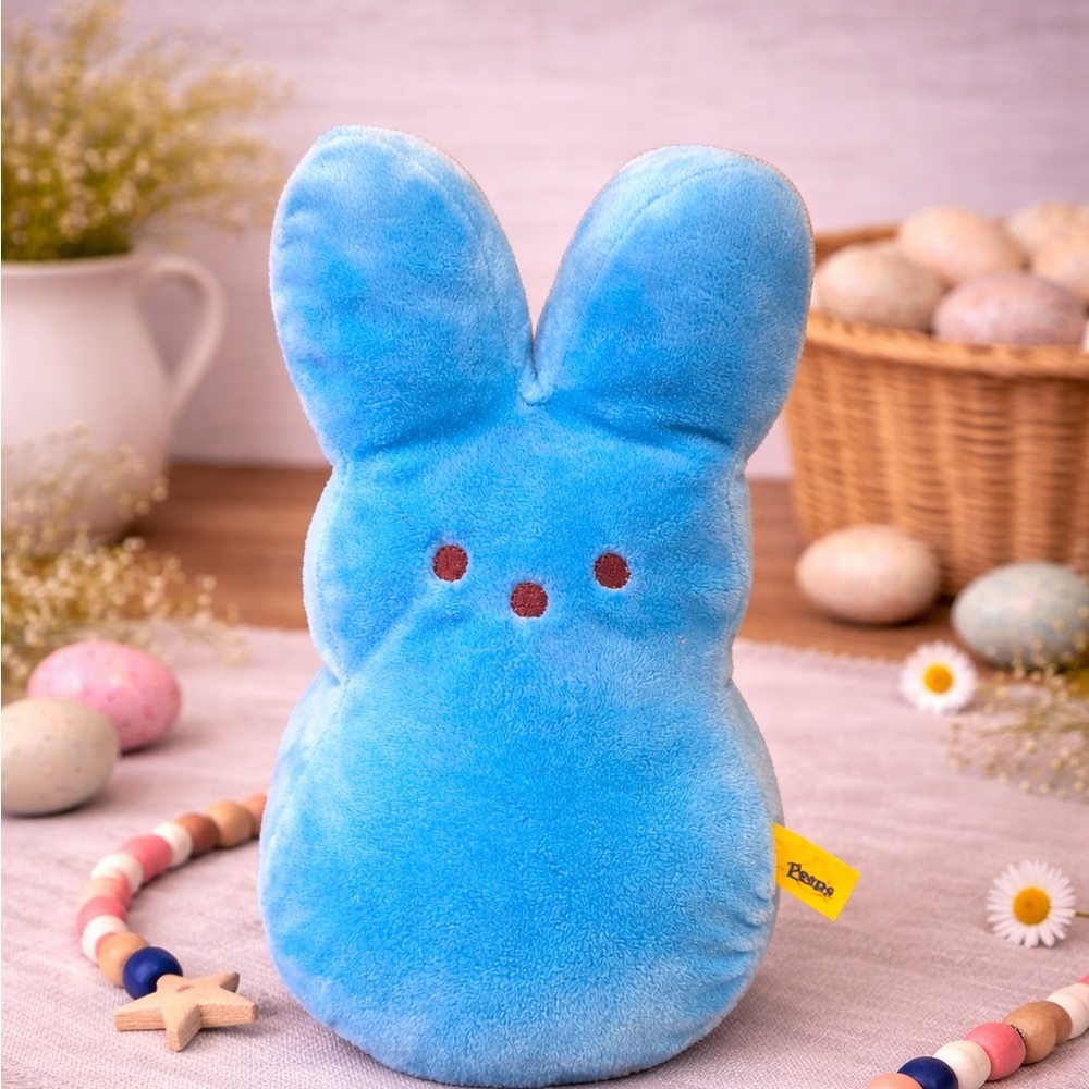 Peeps Blue Bunny‎ Plush Stuffed Animal Toy 9”
